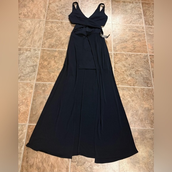 NEW Topshop Blue Evening Gown Event Dress with Cutouts -Sz 4- - Picture 3 of 5